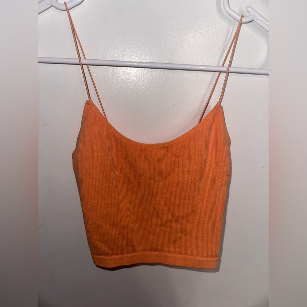 Streetwear Society Orange Crop Top Size S